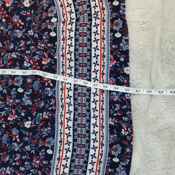 Style & Co. Womens Off-The-Shoulder Printed Dress Navy Floral XL NWT - Picture 6 of 9